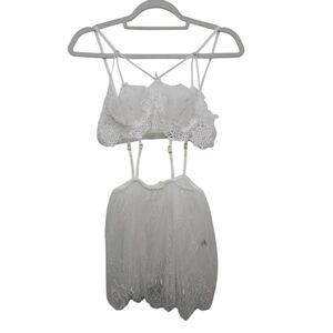 Killer Legs White Sheer Lace Night Dress Size S/M NWOT Underwear Not Included
